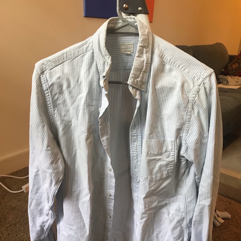 J Crew Vintage Striped Oxford